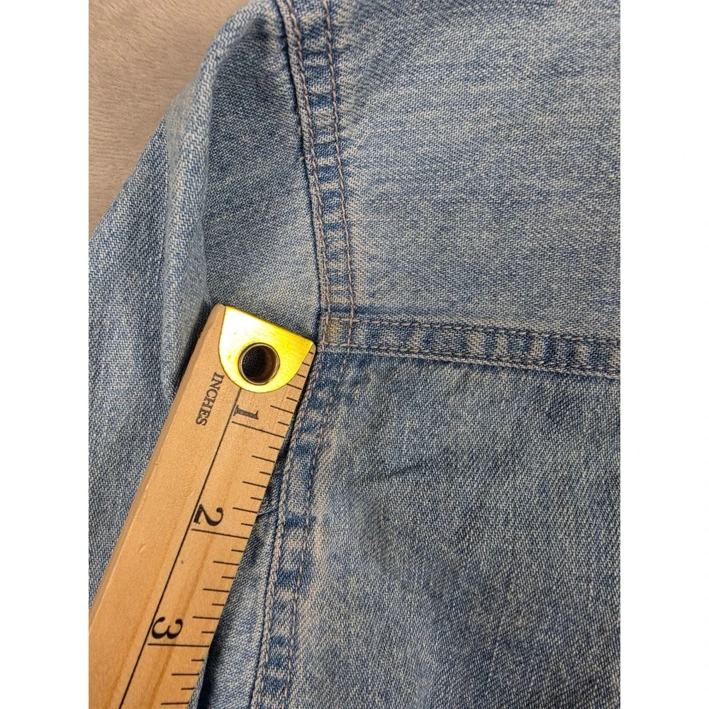 Vintage Levis Denim Shirt Mens XL Blue Long Sleeve Button Up Western Workwear